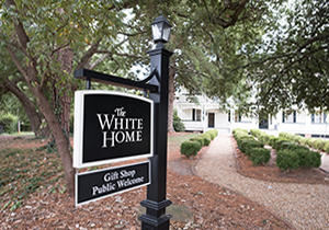 Sign for the historic White Home