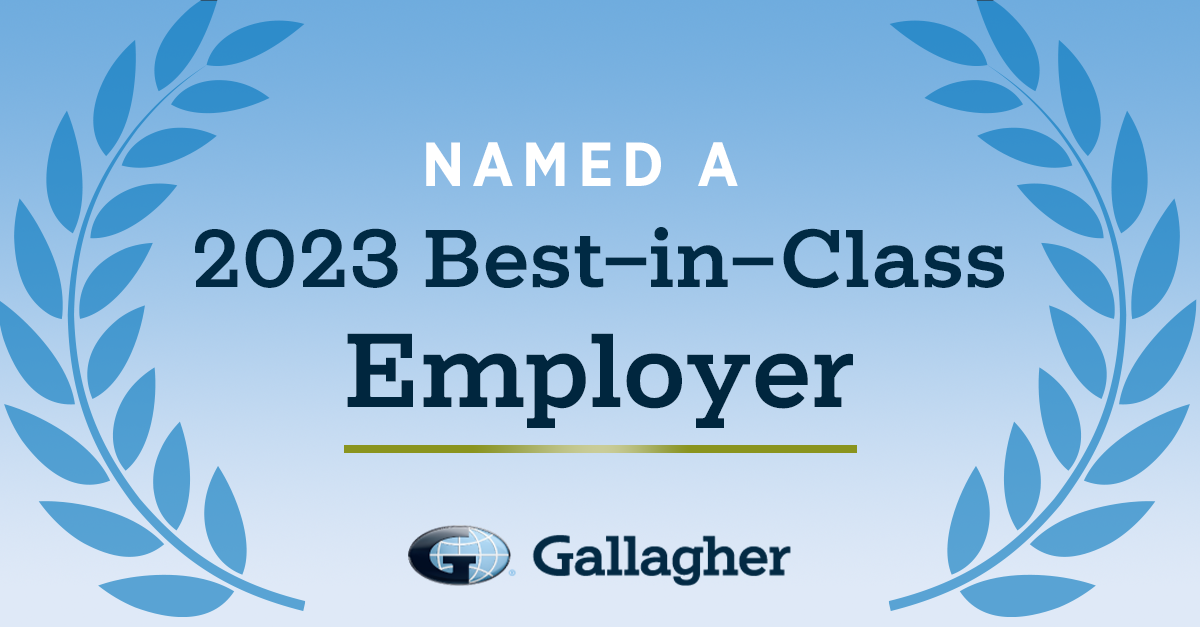 Best in Class 2021 Award by Gallagher badge