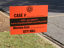 Example of A Zoning Public Hearing Sign
